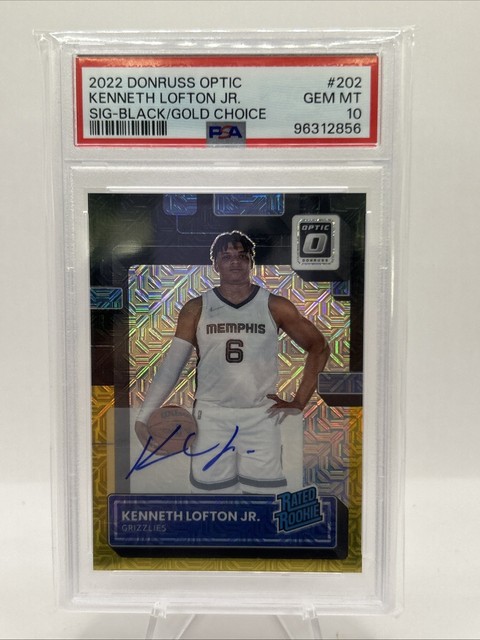 22-23 Donruss Optic Rated Rookie SIG-Black/Gold Choice/8 Kenneth Lofton Jr PSA10