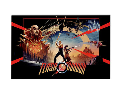 Flash Gordon Poster   Retro Sci-Fi Movie Wall Art - 11'' x 17'' - Ming 