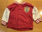 Carter's Red Varsity Jacket Bear Patch Baby Long Sleeve Casual 12 Months — photo 1