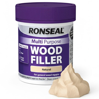 Ronseal Mehrzweck Holzspachtel natur 930g Dose Innen Außen Reparatur Versiegelung