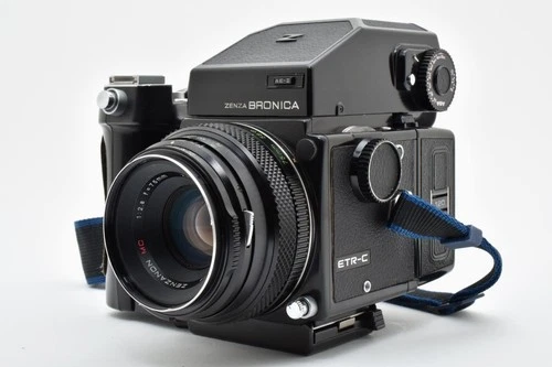 Bronica ETR-C w/75mm f/2.8 Lens 120 Back AE Finder Issue From Japan 2843348