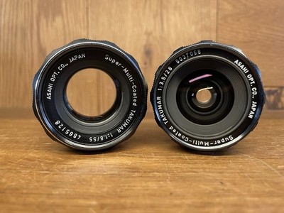 Pentax SMC Takumar 55mm f/1.8 & 28mm f/3.5 M42 2 Objektiv-Set Fast Mint Japan