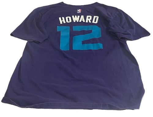 Dwight Howard Charlotte Hornets #12 Large Men’s Purple Jersey T-Shirt Adidas EUC - Picture 2 of 2