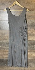 Armani Collezioni Dress Metallic Ruched Midi Shimmer - Italian Size 46 - UK 14