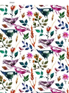 Watercolor Birds-  - Ceramic Decals- Enamel Decal  - Glass Decal- 55919