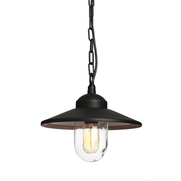 Schwarz Klassisch Skandinavisch HäNgelampe Pendelleuchte AußEnlampe Garten IP44-image