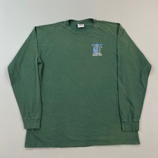 Vintage Jensen Shirt Mens XL Green Long Sleeve 2003 Lineman Rodeo USA Made Y2K