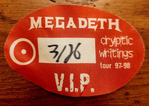 Megadeth Vip | eBay