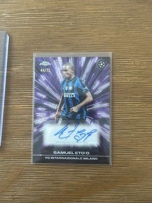 2025-26 Topps Chrome UEFA Samuel Eto'o Purple Lazer Auto /75 #BLA-SE