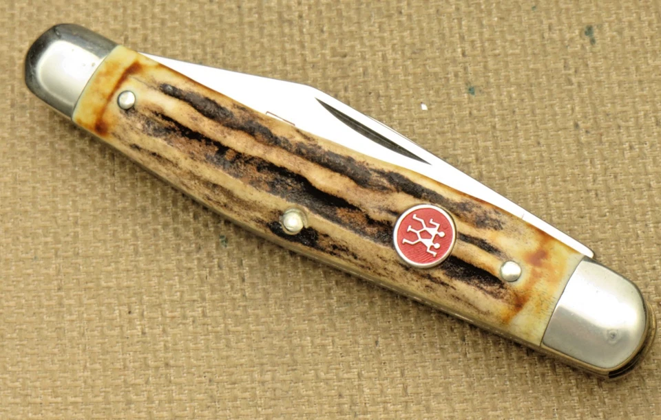 Vintage 1990’s JA HENCKELS GERMANY Stock Knife Stag Handles Stainless Steel - Image 4 of 4