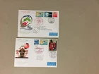 two Japan first flight covers with picture to UAR and Russia