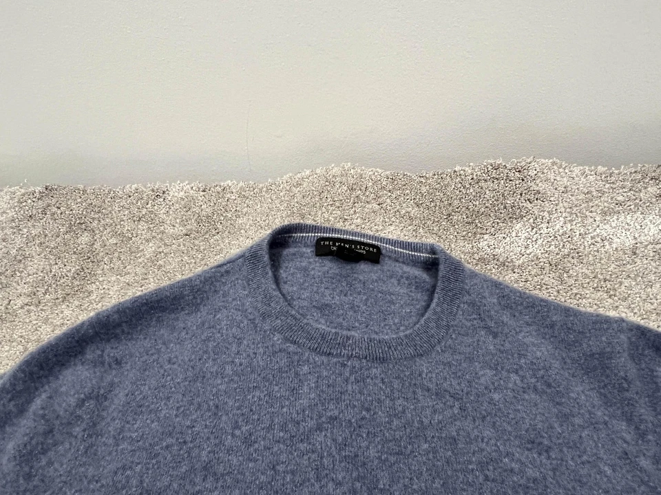 Suéter de cuello redondo The Men's Store Bloomingdale's para hombre 2XL azul cachemir Foto 2 de 4