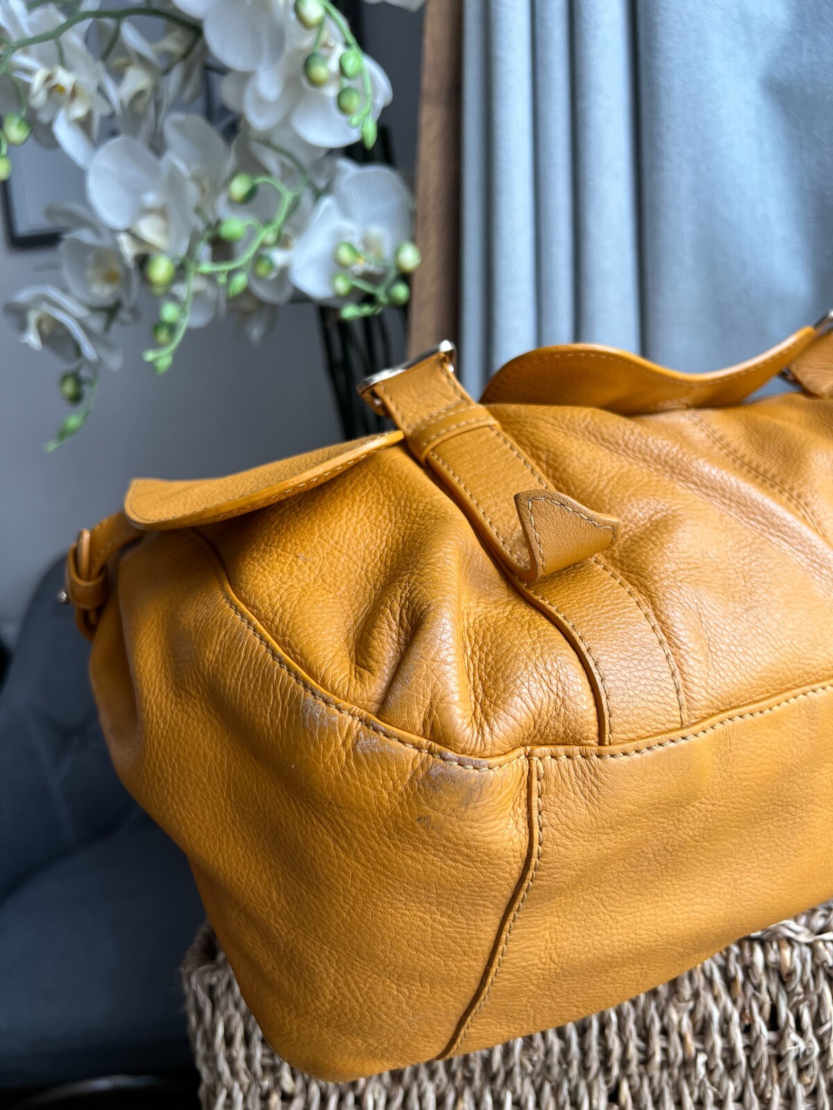 Radley Grosvenor Mustard Yellow Tan Large Shoulder Bag Handbag with Pink Lining eBay