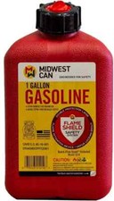 Quick-Flow Spout Midwest Can 1210 Auto Shut Off Gasoline Can - 1 Gallon