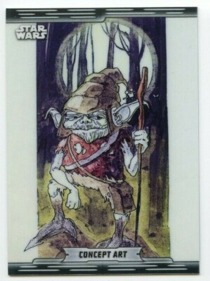 2019 Topps Star Wars Chrome Legacy CONCEPT ART CA-9 Yoda (Minch)