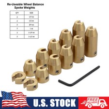 12Pack Reusable Brass Wheel Spoke Balance Weights Refill Kits For Suzuki BMW KTM