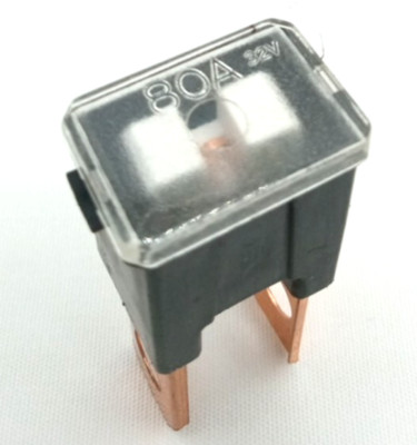 (1Pc) 80A 32V Black Male Fuse