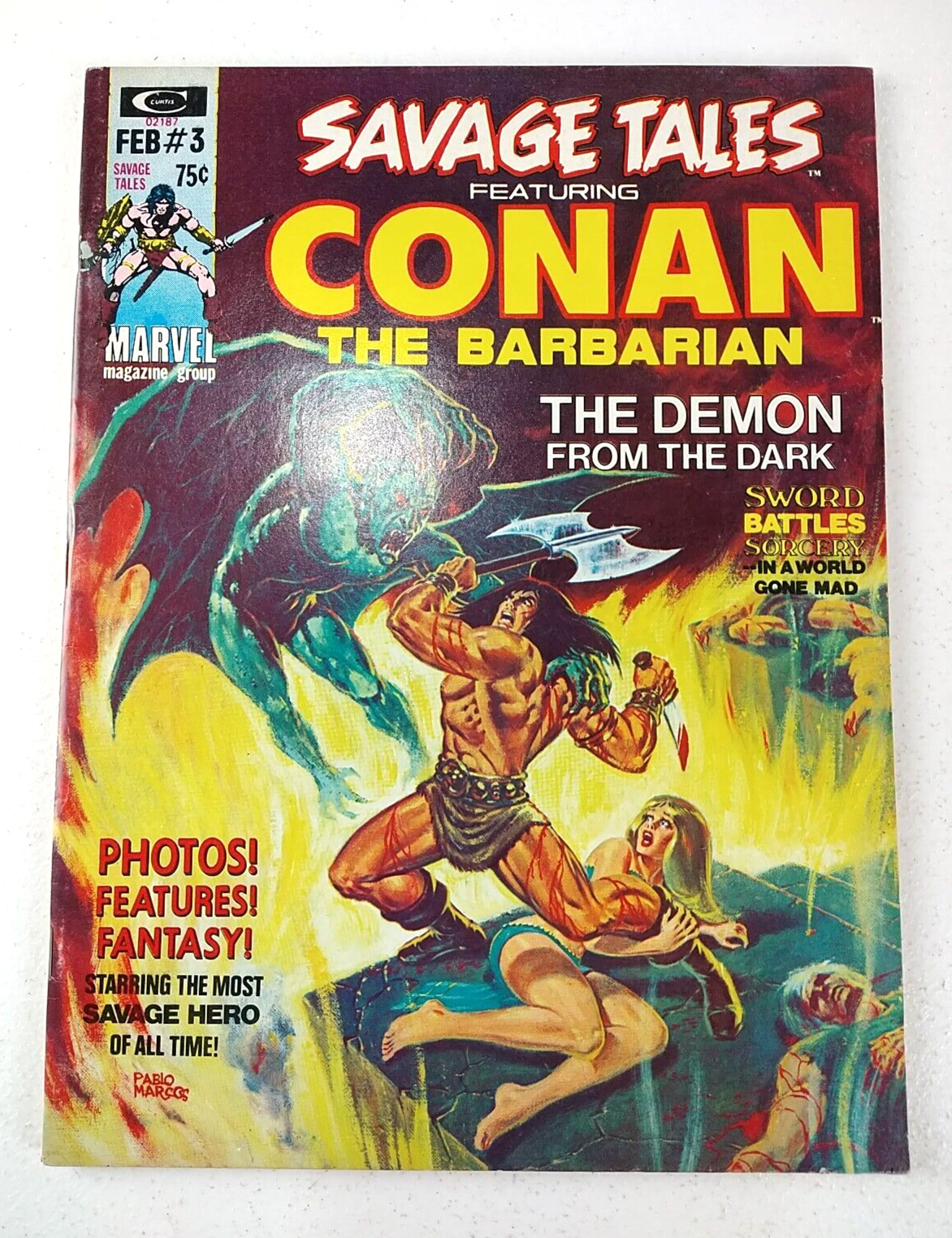 Savage Tales Feat. Conan the Barbarian #3 (1975 Marvel) Comic Magazine 7.0-8.0