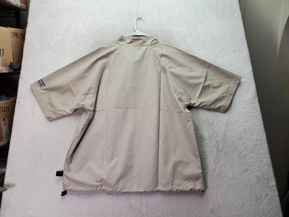 Camisa corta Charles River Apparel para hombre grande bronceada con cuello de navegador manga corta Foto 2 de 4