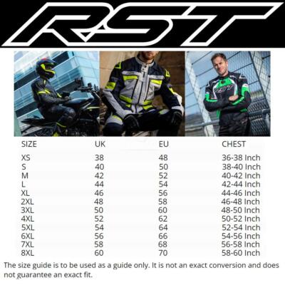 RST S-1 Giacca Tessile Moto, Nero/Grigio/Verde, Taglia XL, Impermeabile E Termica