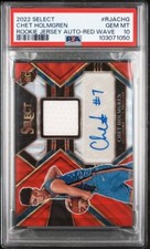 2022 Select Rookie Jersey Auto Chet Holmgren Red Wave SP RPA RC PSA 10 GEM OKC