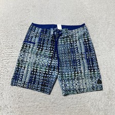 Prana Board Shorts Mens 34 Blue UPF Catalyst Linerless Swimwear Trunks Surfing