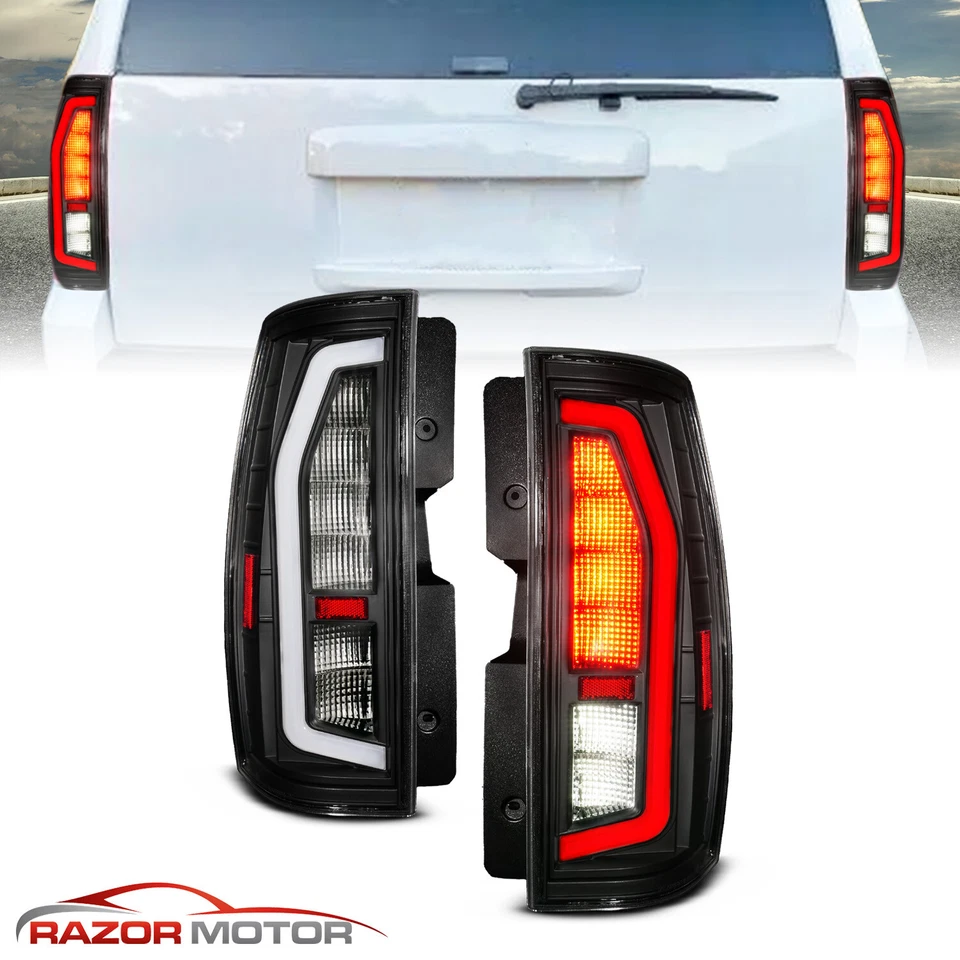 Luces traseras LED transparentes C 2007-2014 para GMC Yukon/Yukon XL Chevy Tahoe/Suburban Foto 2 de 4