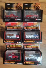 Lot of 6 Corgi Fire Heroes Die-Cast Fire Truck Showcase Collection -New In Box