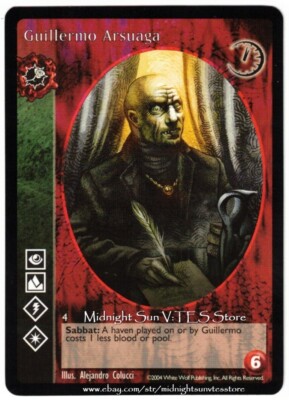 Guillermo Arsuaga Toreador Antitribu Gehenna V:TES VTES Vampire CCG