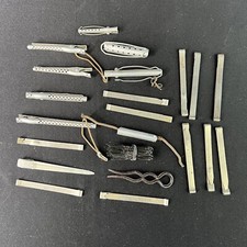 Lot of Vtg Aluminum Perm Rods Hair Rollers Curlers  Clips Metal