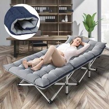 Folding Camping Cot Portable Military Cots Sleeping Bed Comfort Matter Carry Bag