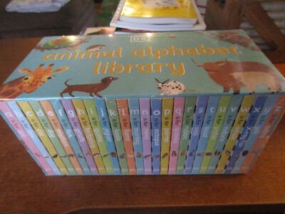 Animal Alphabet Library: 26-Board Book Box Set by DK - Brand New