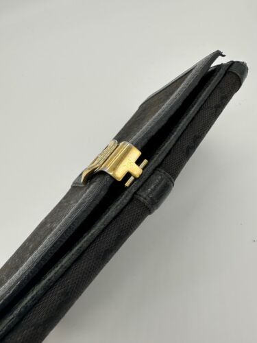 Gucci GG Canvas Leather Long Wallet Black Authentic - Picture 8 of 16