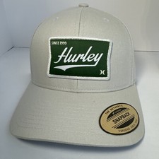 Sombrero Ajustable Hurley Casper SnapBack - Hueso Claro - Parche Verde Logo Nuevo con Etiquetas