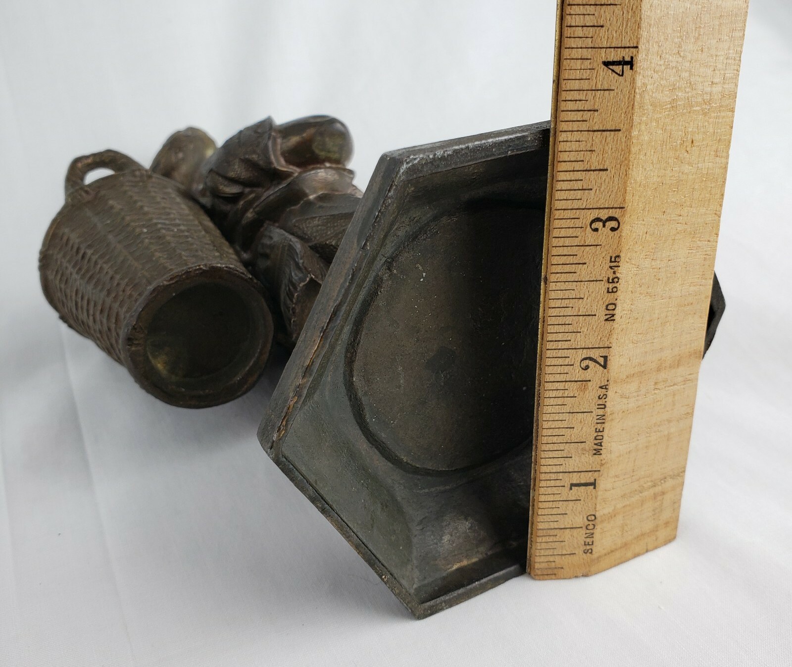Rare Antique 19thc Figural Kerosene Cigar Lighter Match Holder Saloon Countertop