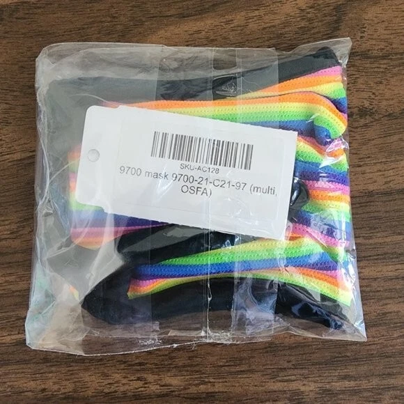 Wicked Weasel 9700 Face Mask Pride Colors Rainbow Mask - Image 2 of 2