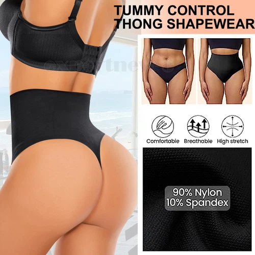 Women Body Shaper Thong G String High Waist Tummy Control Invisible Shapewear AU - Picture 4 of 32