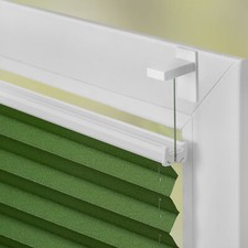 Plissee Klebfix, ohne Bohren, verspannt, Verdunkelung - Grün