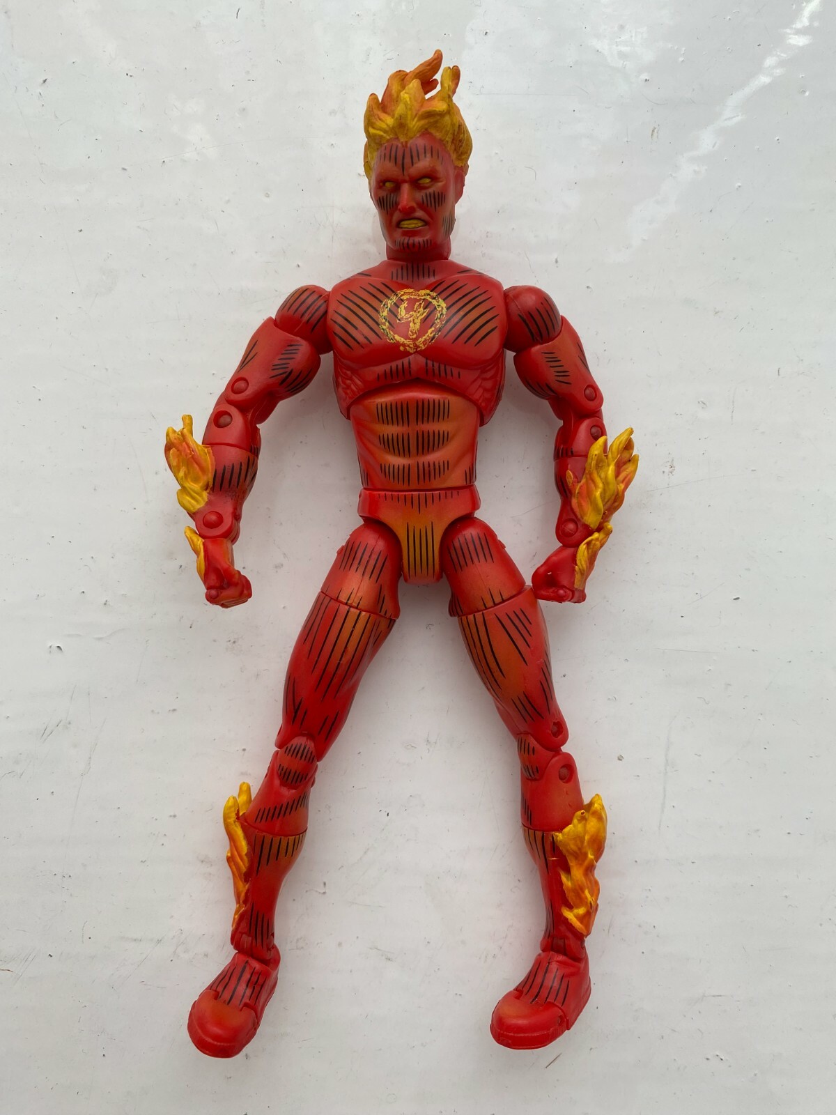 2002 MARVEL LEGENDS SERIES 2 II THE HUMAN TORCH ACTION FIGURE TOY BIZ FANTASTIC