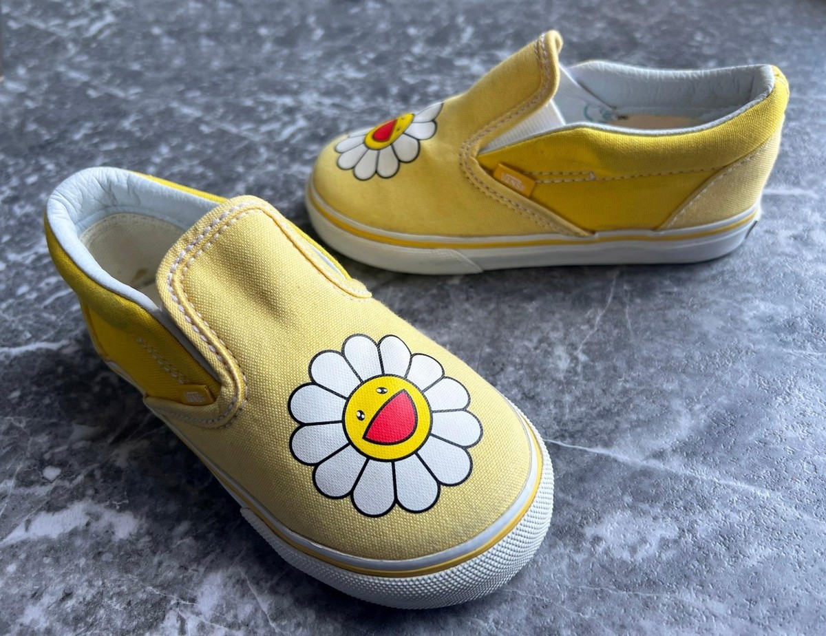Vans x Murakami Pool Vibes Cyber Yellow ¥Rare¥SAMPLE SZ 13 KIDs