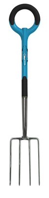 20301 Ergonomic Stainless Steel Digging Fork, Blue