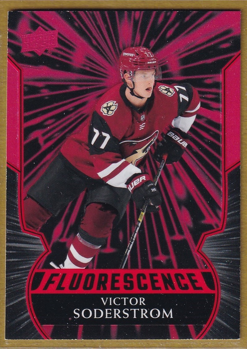 2020-21 Upper Deck Fluorescence Red #F24 Victor Soderstrom RC - Arizona Coyotes
