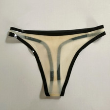 Latex Rubber Womens Thong G-string Knickers Bikini Briefs Panties Fetish BDSM UK