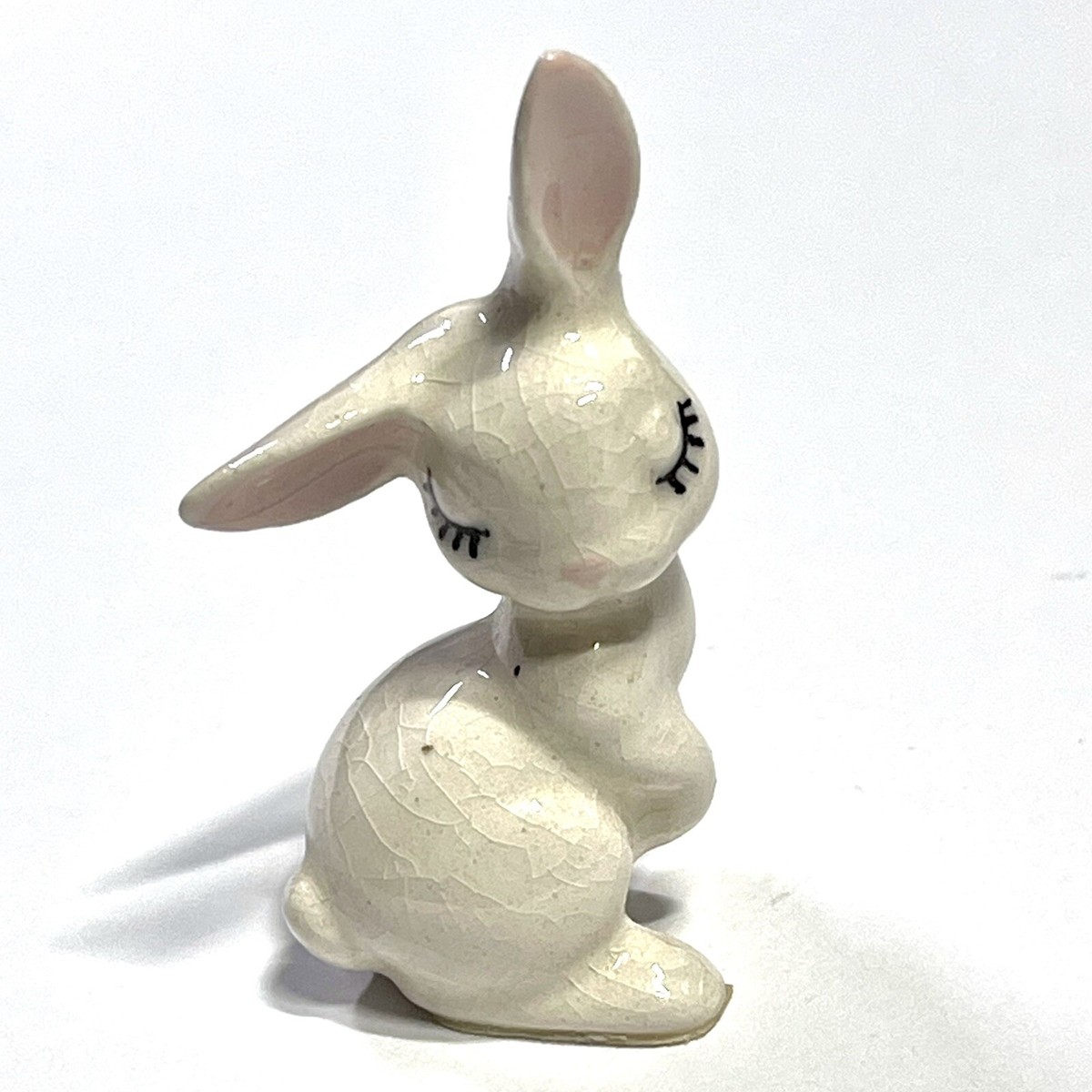 Vintage Hagen Renaker White Flirty Mama Rabbit #198 Miniature