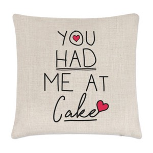 You Had Me A Gateau Coussin Lin Housse Oreiller Drole Amour Saint Valentin Ebay