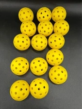 Pack of 15 Quality Pickleball Balls for INDOOR/Yellow