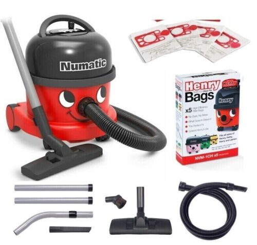 HENRY HOOVER NRV200-11 NUMATIC COMMERCIAL VACUUM CLEANER Full Kit + 5 BAGS - Picture 1 of 24