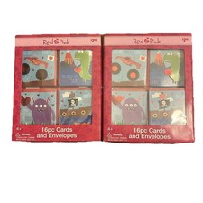 Red  Pink Valentines Day Cards Bundle Two 16pc Cards With Envelopes  Cool Fun