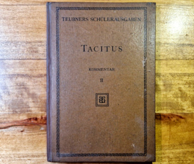 Tacitus, Kommentar II, 1909, Teubners Schülerausgabe, Latein, absolute Rarität