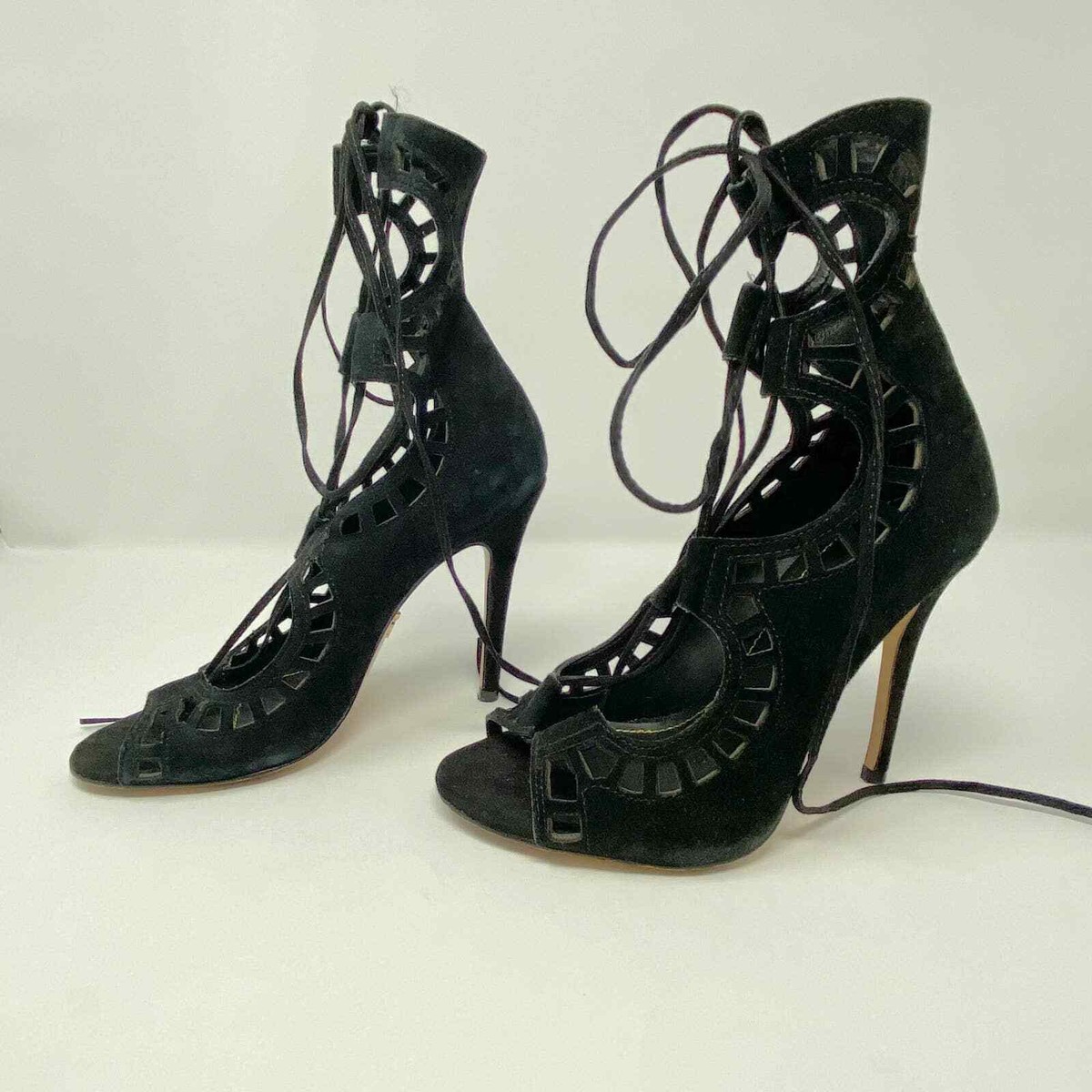 Lace Up Windsor Smith Heels Windsor Smith Womens Black Leather